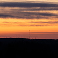 Radio mast at sunset