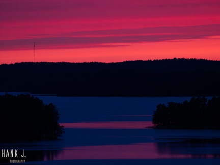 Lake at sunset