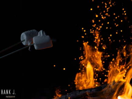 Fire and marshmellows